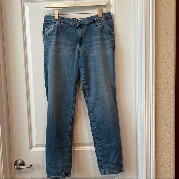 Adriano Goldshmied AG maternity blue jeans cigarette leg SZ 32 R ajustable waist - Picture 1 of 9